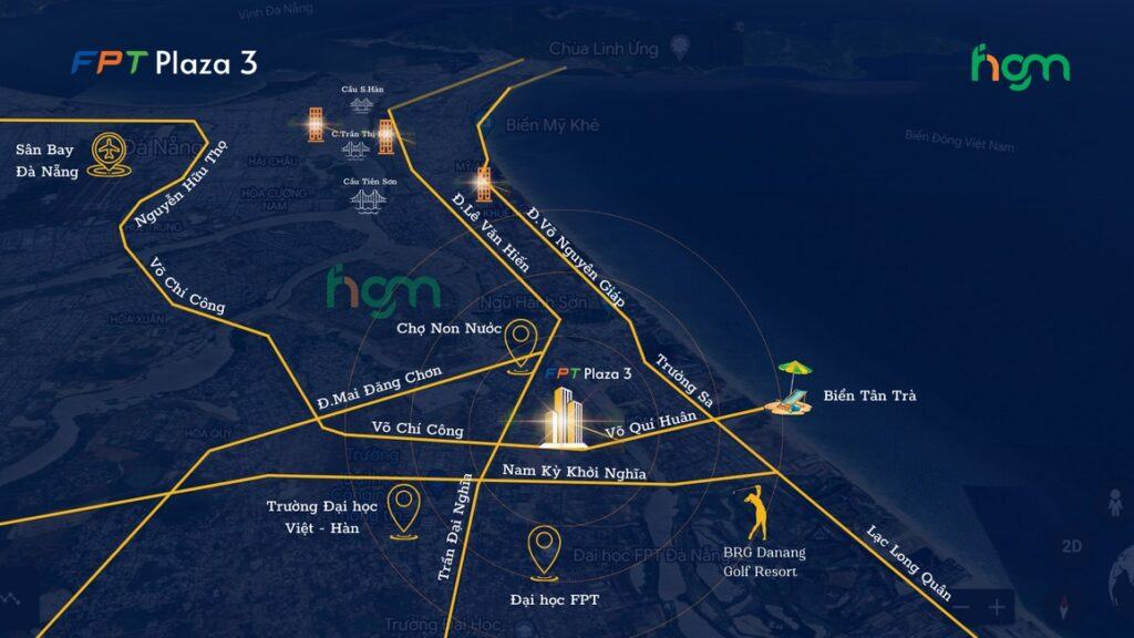 Vị trí dự án căn hộ FPT Plaza 3 Đà Nẵng