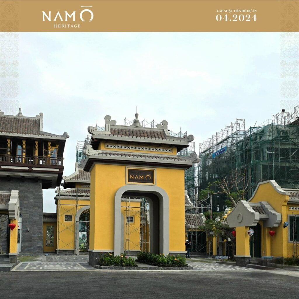 Cập nhật tiến độ dự án resort Nam O Heritage Da Nang đầu tháng 4 năm 2024