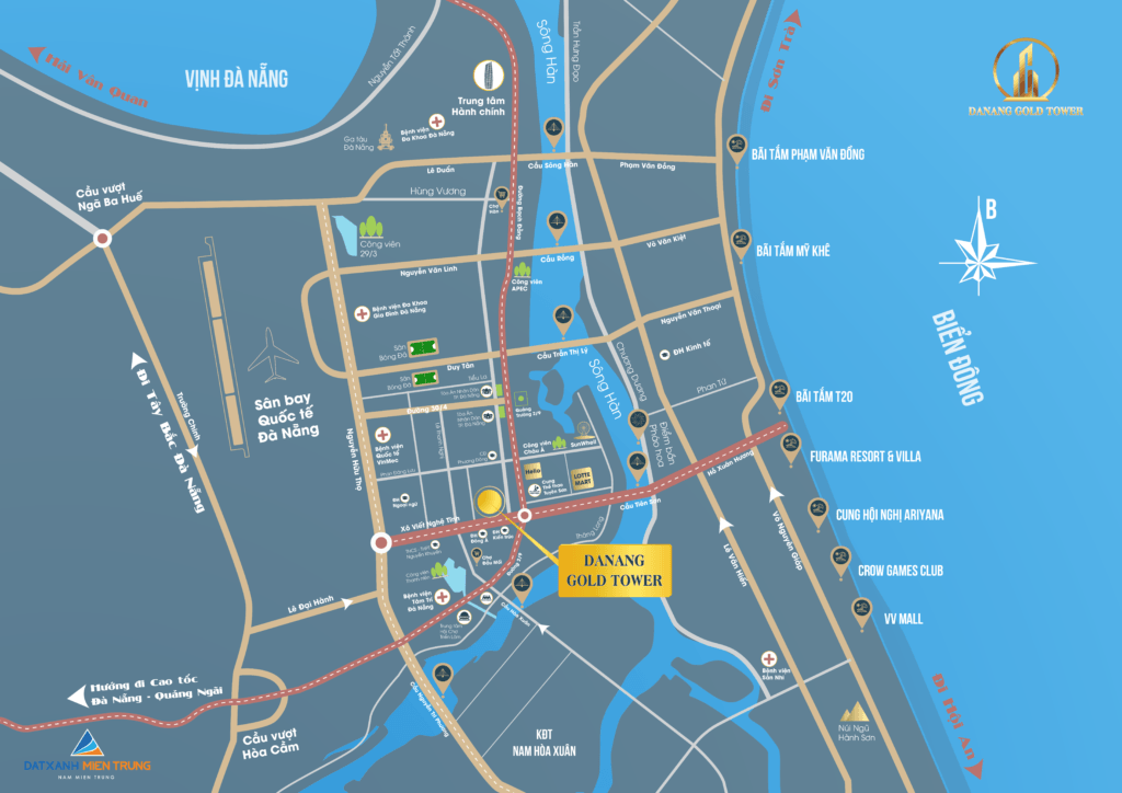 Vị trí dự án Danang Gold Tower 