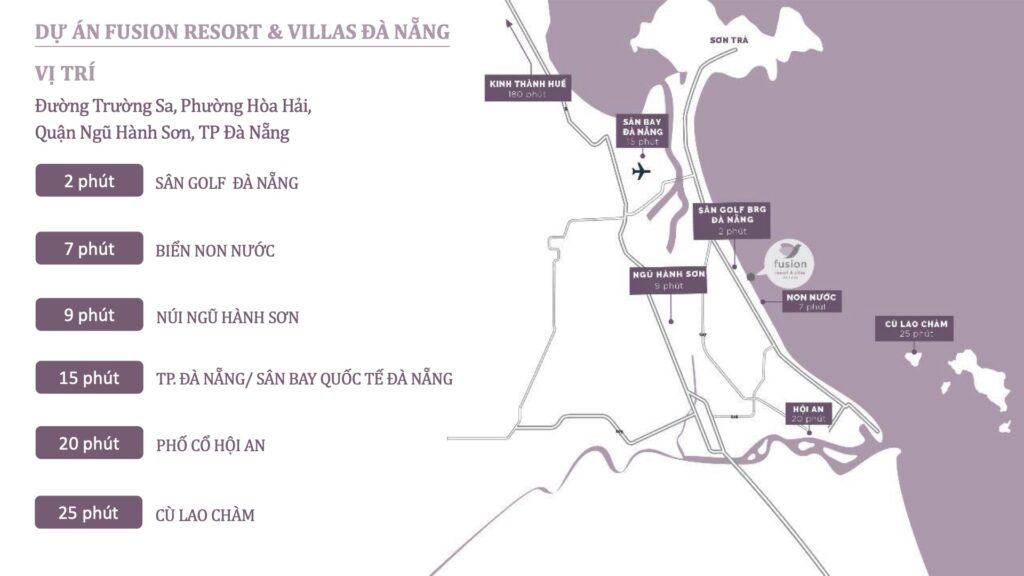Vị trí dự án Fusion Resort & Villas Da Nang