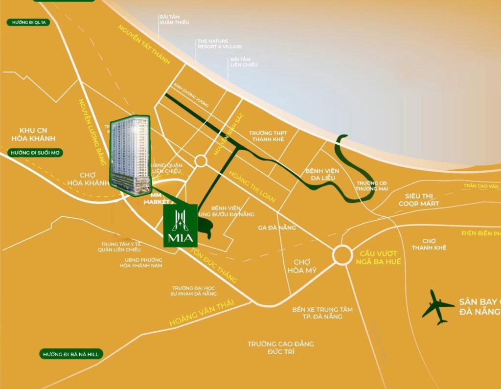 Vị trí dự án căn hộ Mia Center Point Đà Nẵng