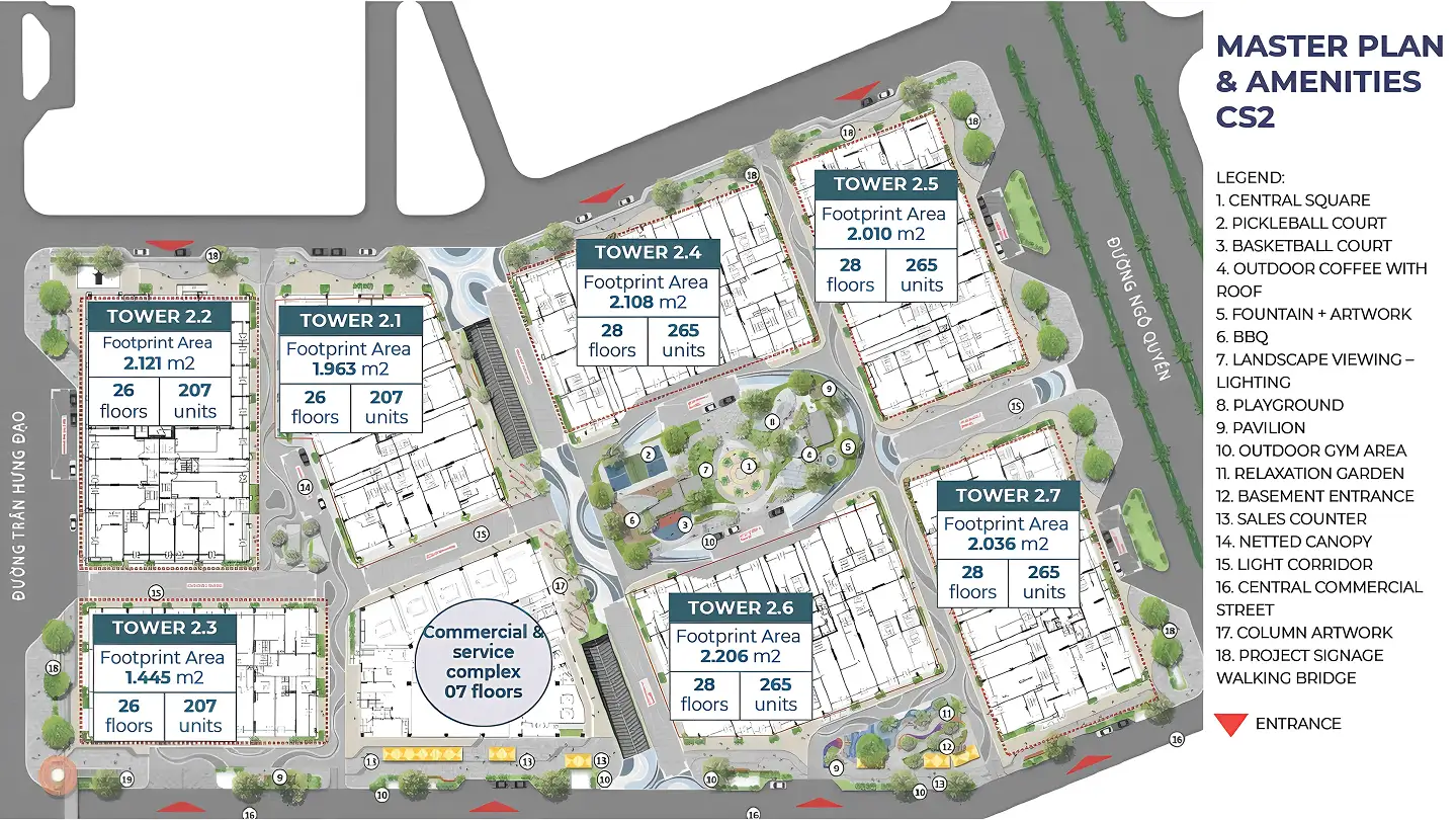 Tổng mặt bằng dự án căn hộ Capital Square 2