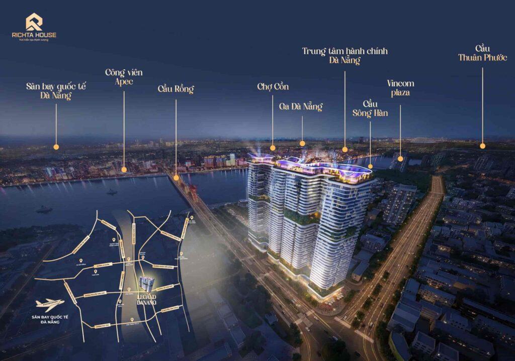 Vị trí dự án căn hộ Legend City Da Nang