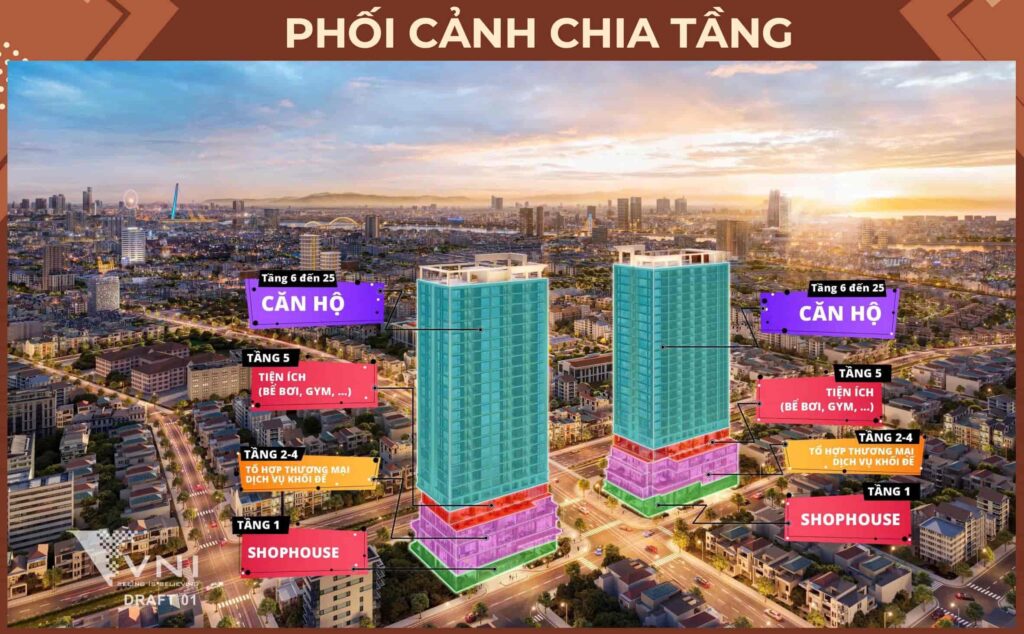 Quy hoạch các tầng căn hộ Sun Sea Tower Da Nang