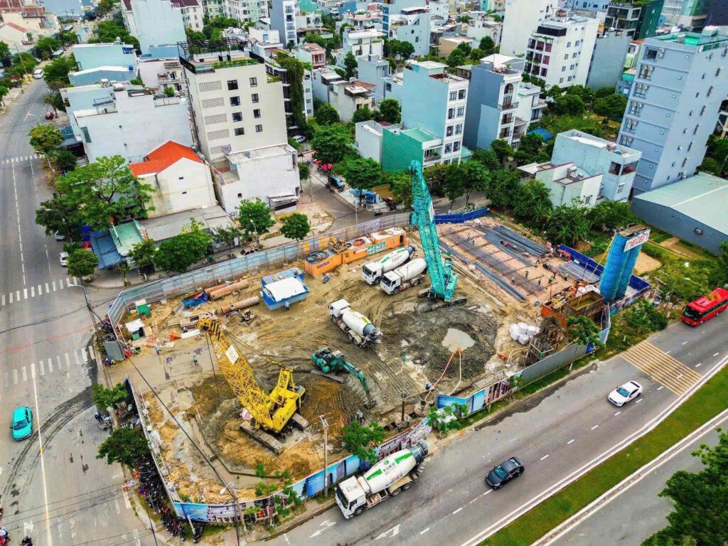Tiến độ thực tế dự án Sun Costa Residence tháp C2 dự án Vương Thừa Vũ Đà Nẵng
