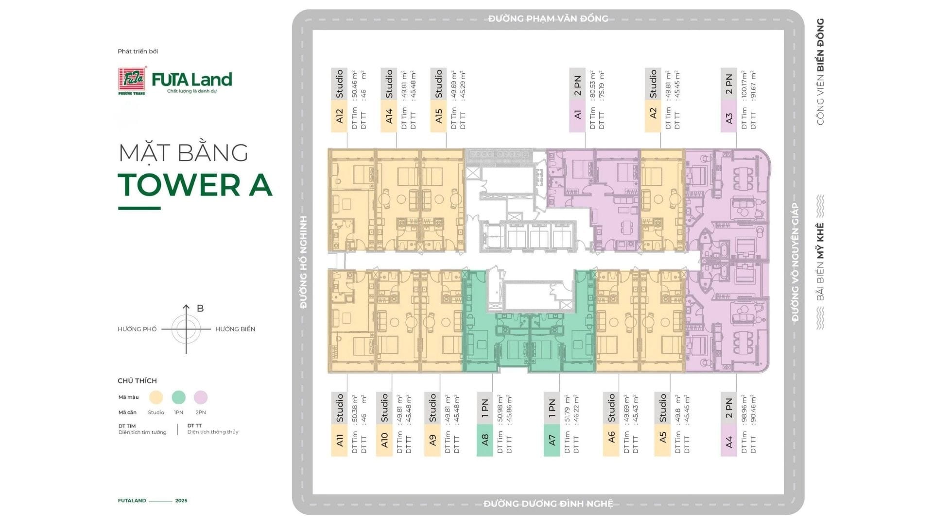 Times Square Da Nang Mặt bằng tầng điển hình tòa CT3 dự án Times Square Da Nang