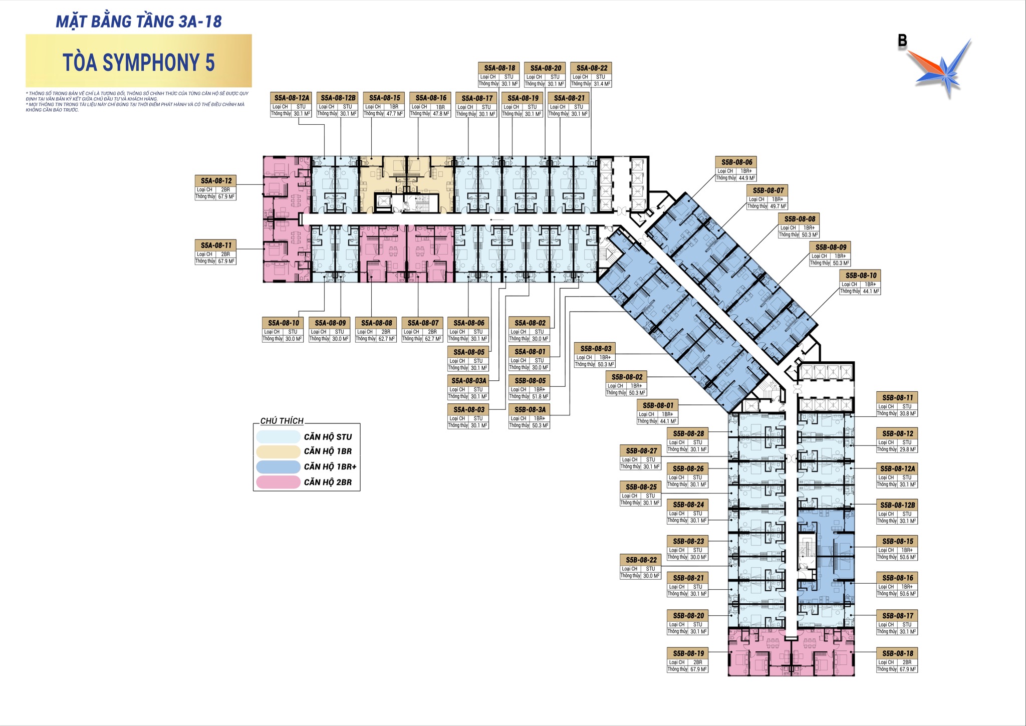 Mặt bằng tầng 3a-18 dự án Sun Symphony 5
