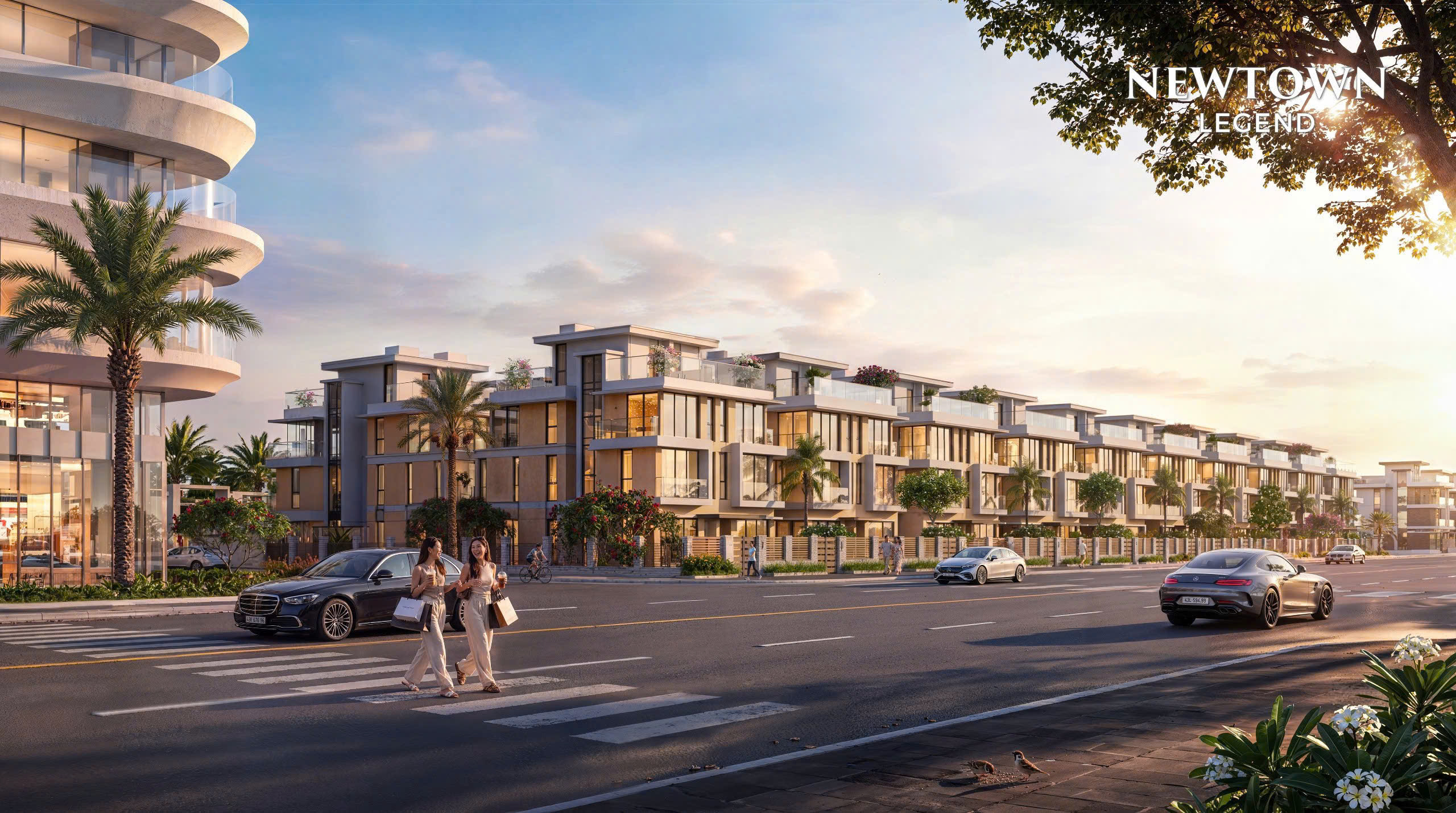 Phối cảnh phân khu Legacy Street - Biệt thự sân golf BRG