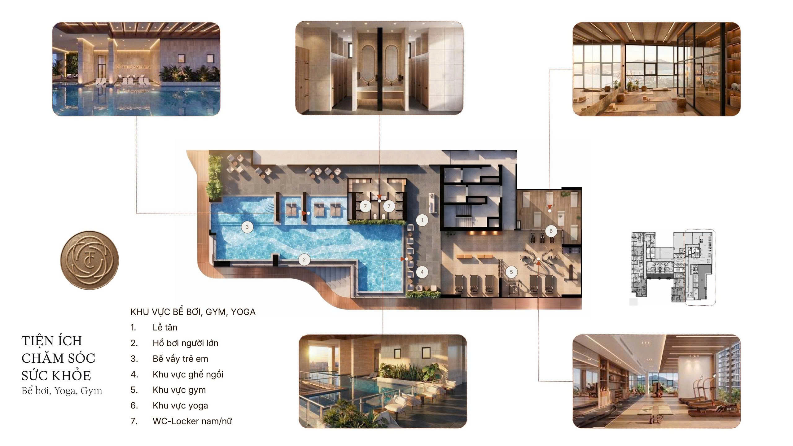 Khu vực tiện ích gym spa dự án The Camellia Sơn Trà